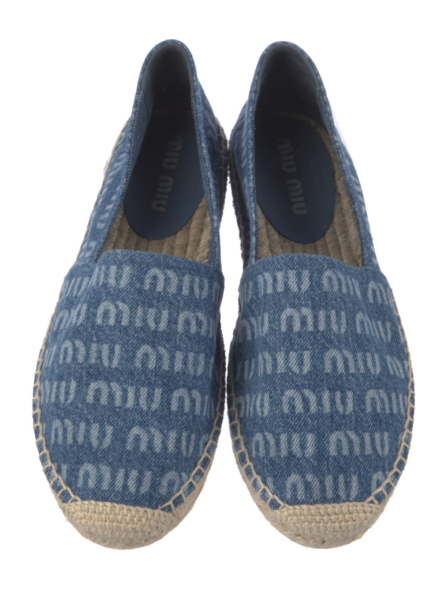 Miu Miu Denim Printed Espadrilles