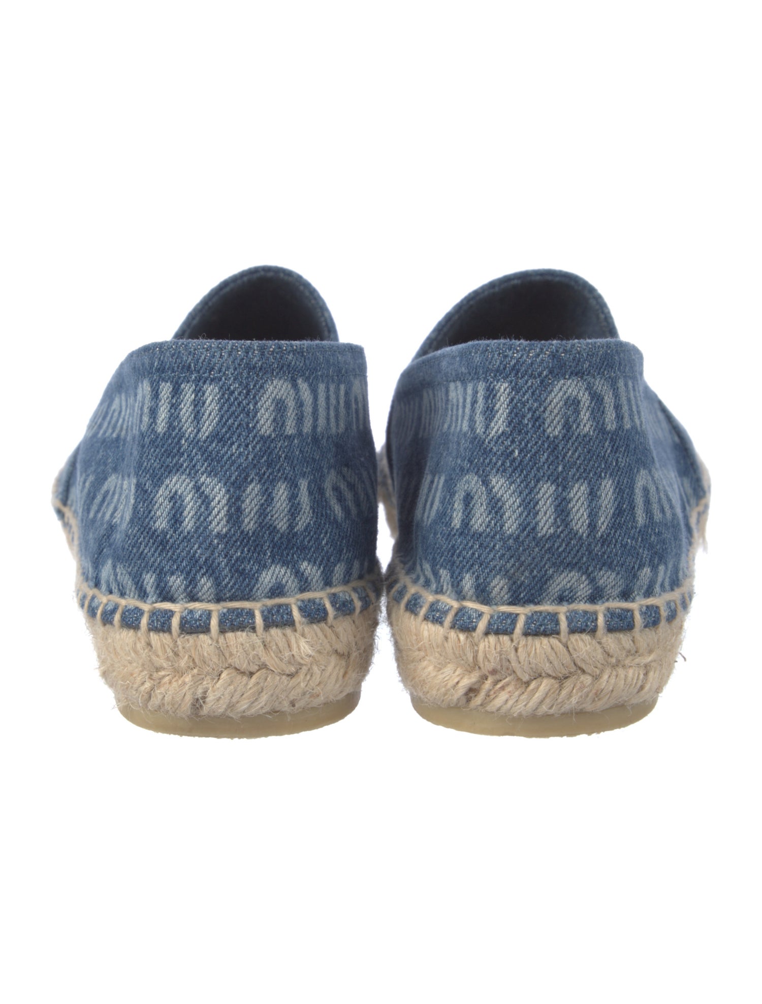 Miu Miu Denim Printed Espadrilles