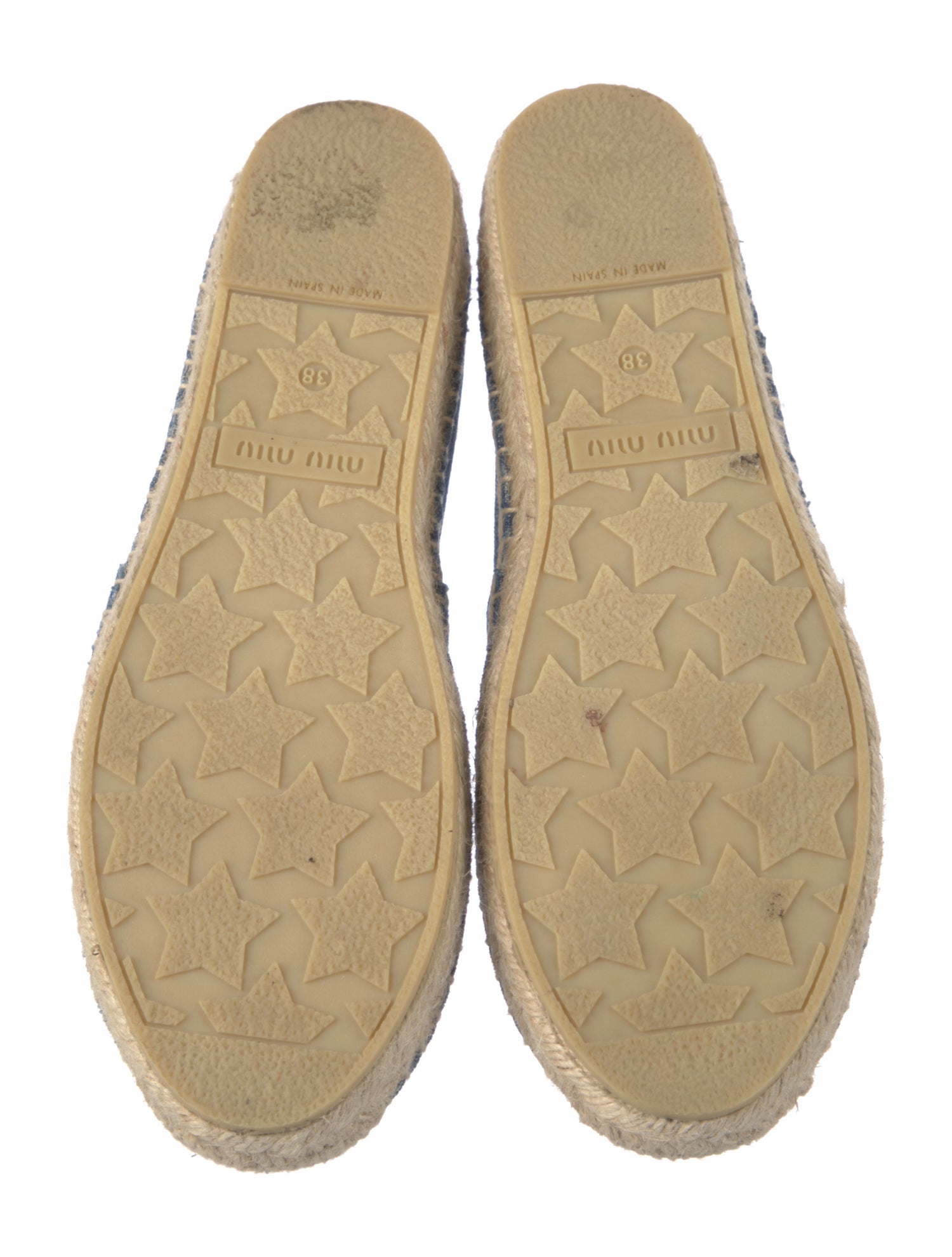 Miu Miu Denim Printed Espadrilles