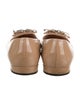 Miu Miu Patent Leather Bow Accents Ballet Flats