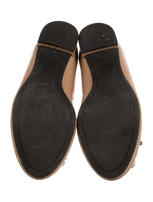 Miu Miu Patent Leather Bow Accents Ballet Flats