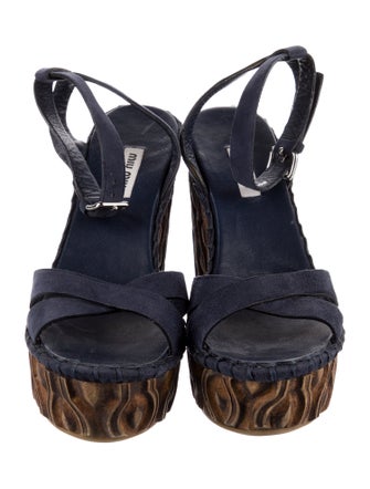 Miu Miu Suede Animal Print Espadrilles