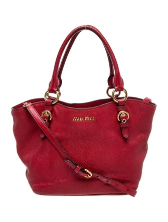 Miu Miu Leather Bucket Bag