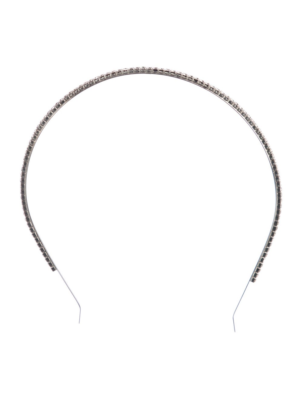 Women's silver Miu Miu Crystal embellished headba… - image 2