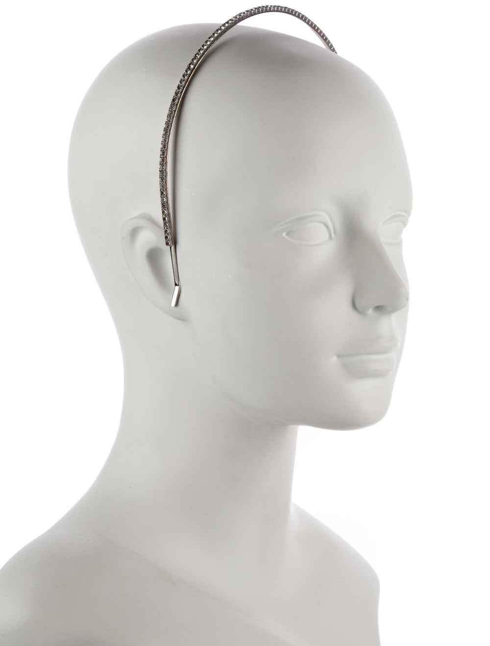 Women's silver Miu Miu Crystal embellished headba… - image 3