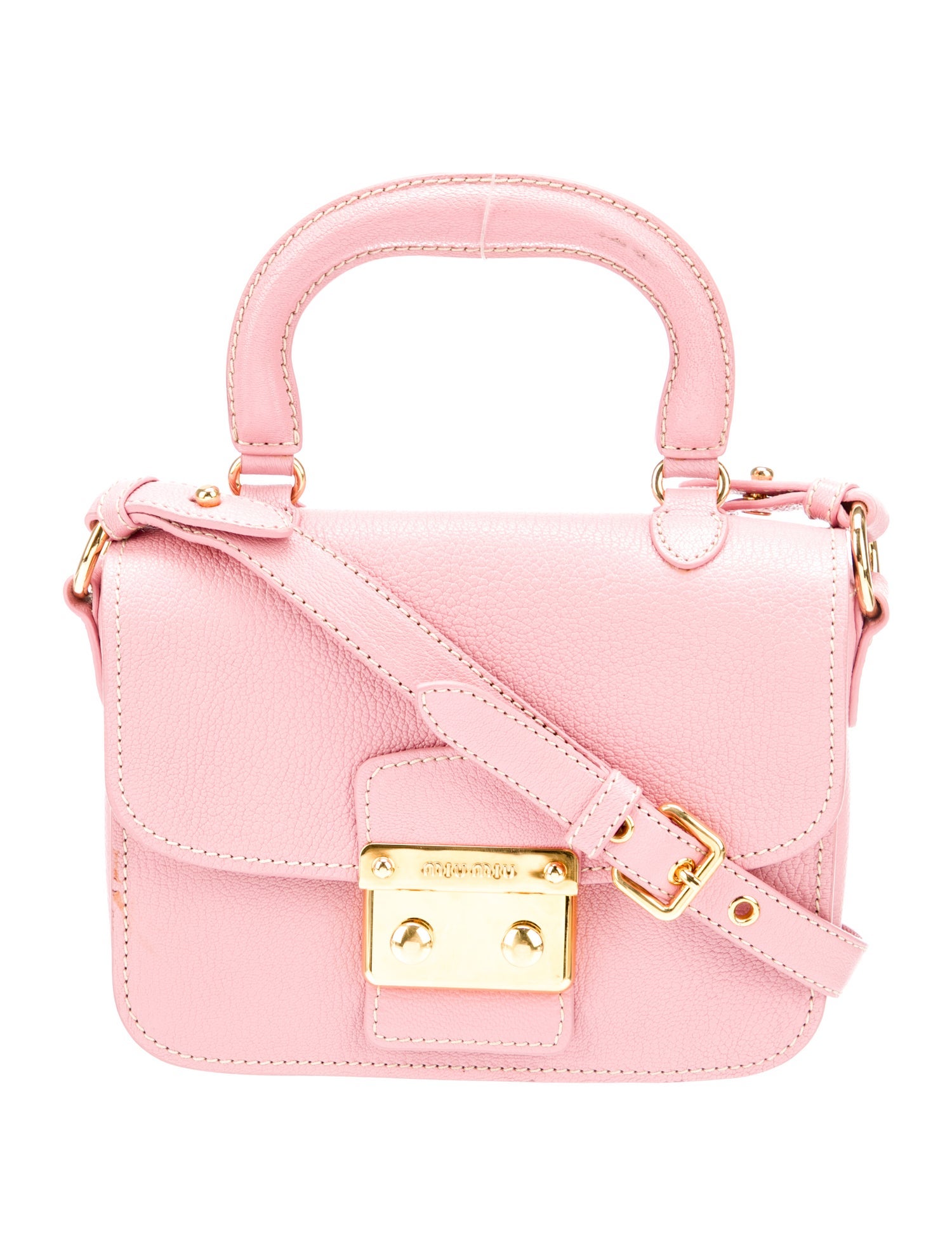 Miu Miu Goat Leather Top Handle Bag