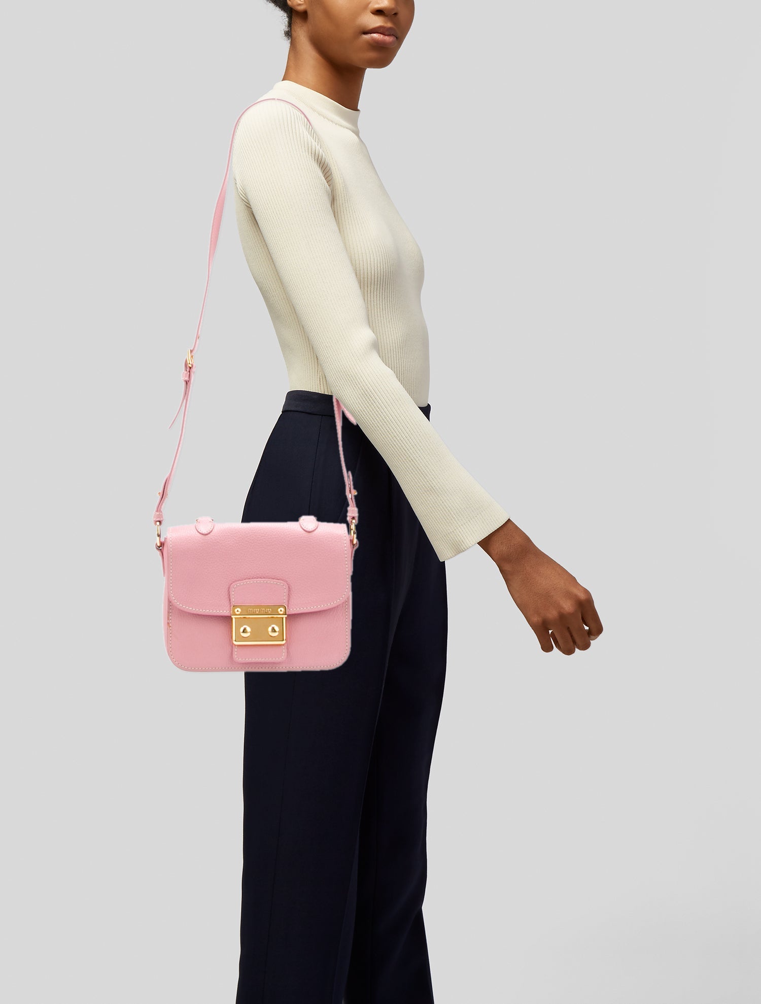 Miu Miu Goat Leather Top Handle Bag