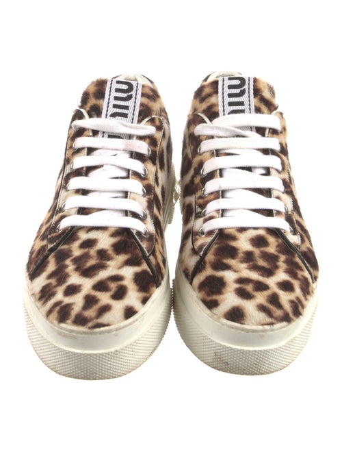 Miu Miu Ponyhair Animal Print Sneakers