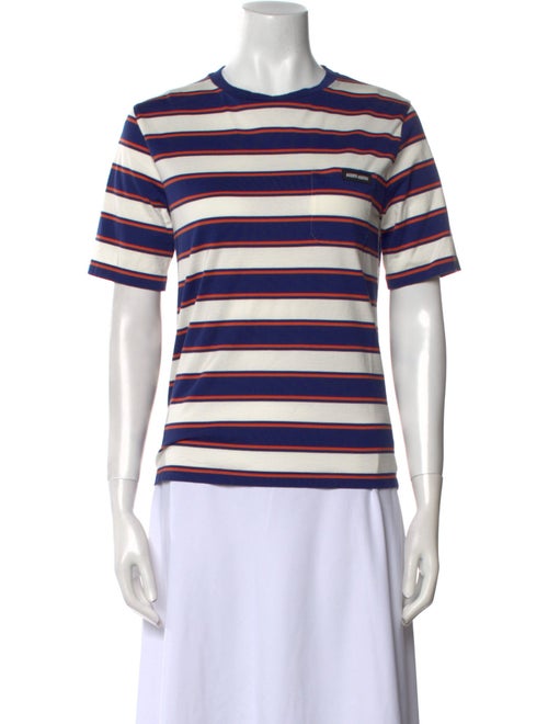 Miu Miu 2024 Striped Pocket Jersey T-Shirt
