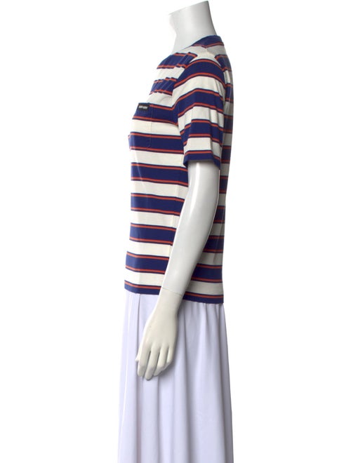 Miu Miu 2024 Striped Pocket Jersey T-Shirt