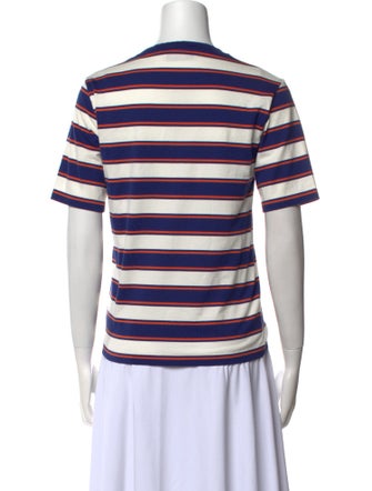 Miu Miu 2024 Striped Pocket Jersey T-Shirt