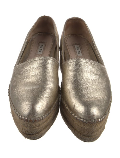 Miu Miu Leather Espadrilles
