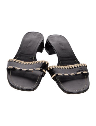 Miu Miu Leather Slides