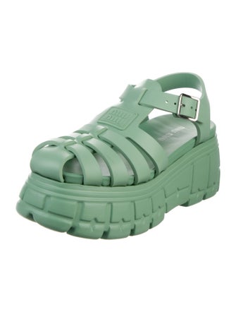 Miu Miu Rubber Slingback Sandals