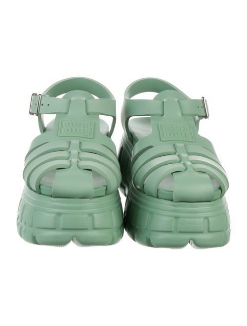 Miu Miu Rubber Slingback Sandals