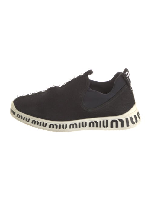 Miu Miu Crystal Embellishments Loafer Sneakers