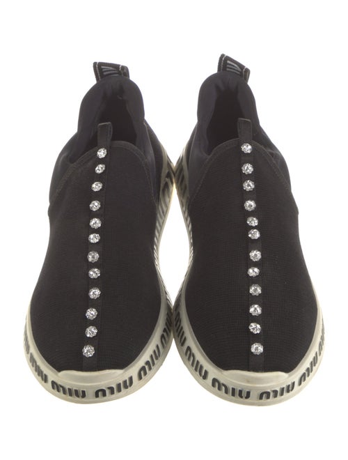 Miu Miu Crystal Embellishments Loafer Sneakers