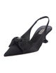 Miu Miu Satin Bow Accents Slingback Pumps