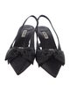 Miu Miu Satin Bow Accents Slingback Pumps