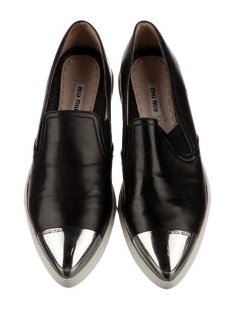 Miu Miu Leather Loafer Sneakers