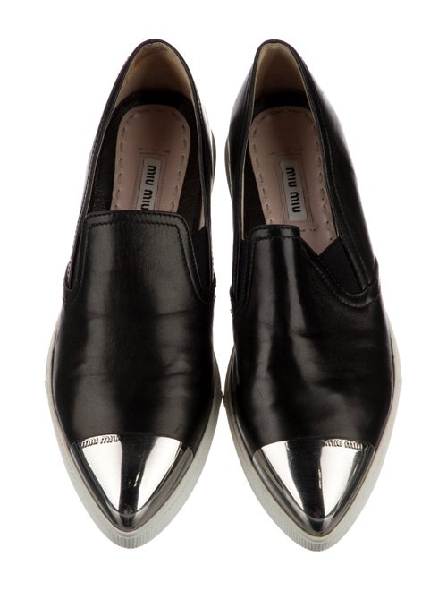 Miu Miu Leather Loafer Sneakers
