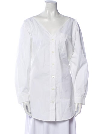 Miu Miu 2022 V-Neck Button-Up Top