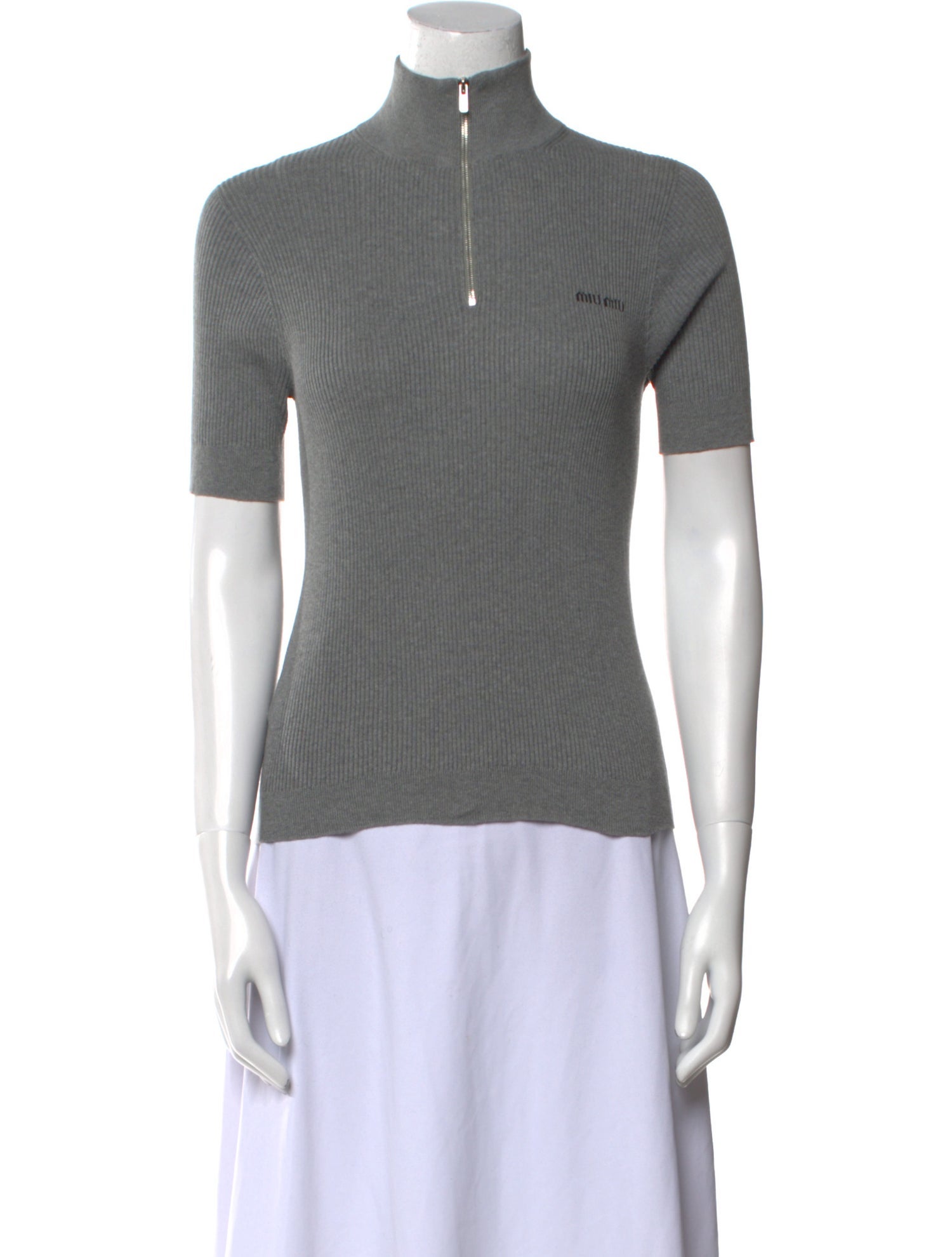 Miu Miu 2025 Mock Neck Polo