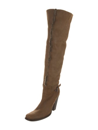 Miu Miu Suede Slouch Boots