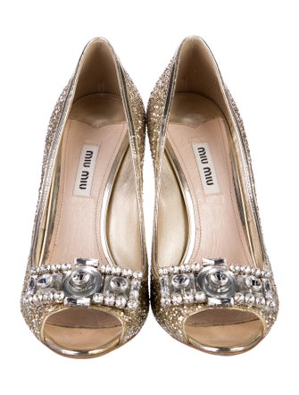 Miu Miu Glitter Pumps