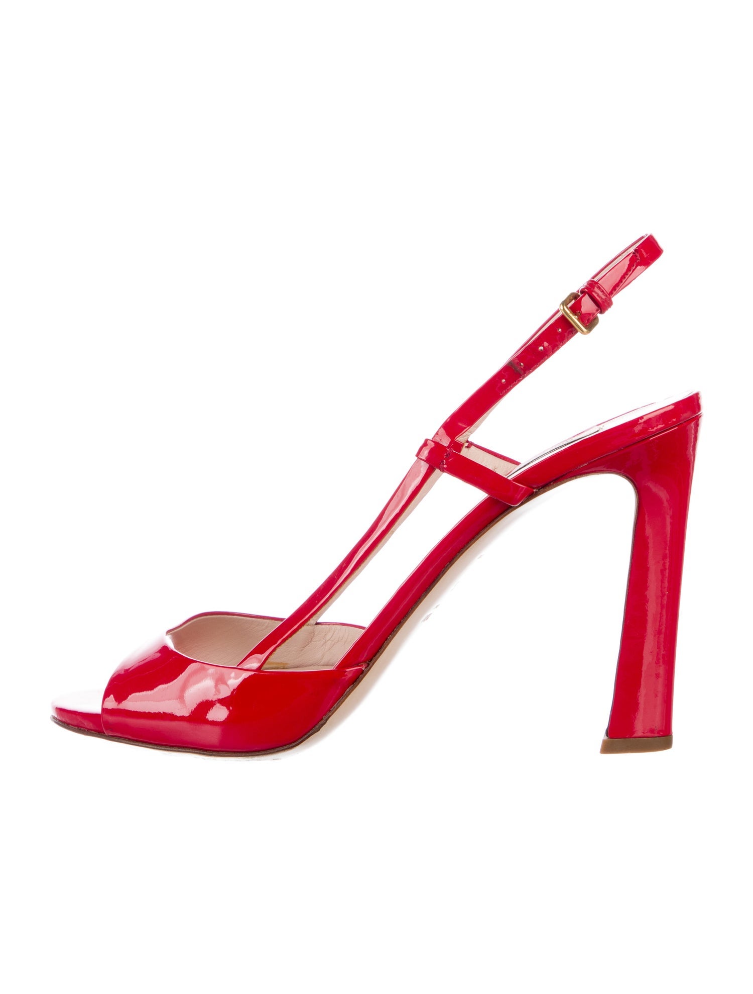 Miu Miu Patent Leather Slingback Sandals