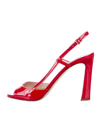 Miu Miu Patent Leather Slingback Sandals