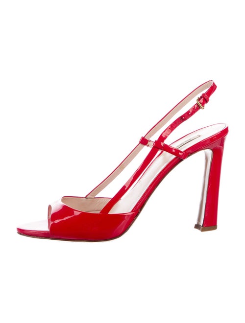 Miu Miu Patent Leather Slingback Sandals