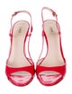 Miu Miu Patent Leather Slingback Sandals