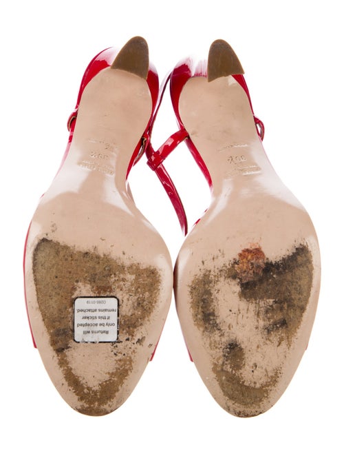 Miu Miu Patent Leather Slingback Sandals
