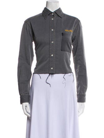 Miu Miu 2025 Long Sleeve Button-Up Top