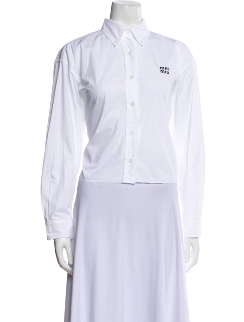 Miu Miu 2022 Long Sleeve Button-Up Top
