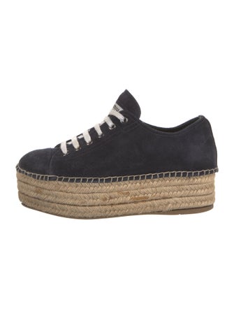 Miu Miu Suede Espadrille Sneakers