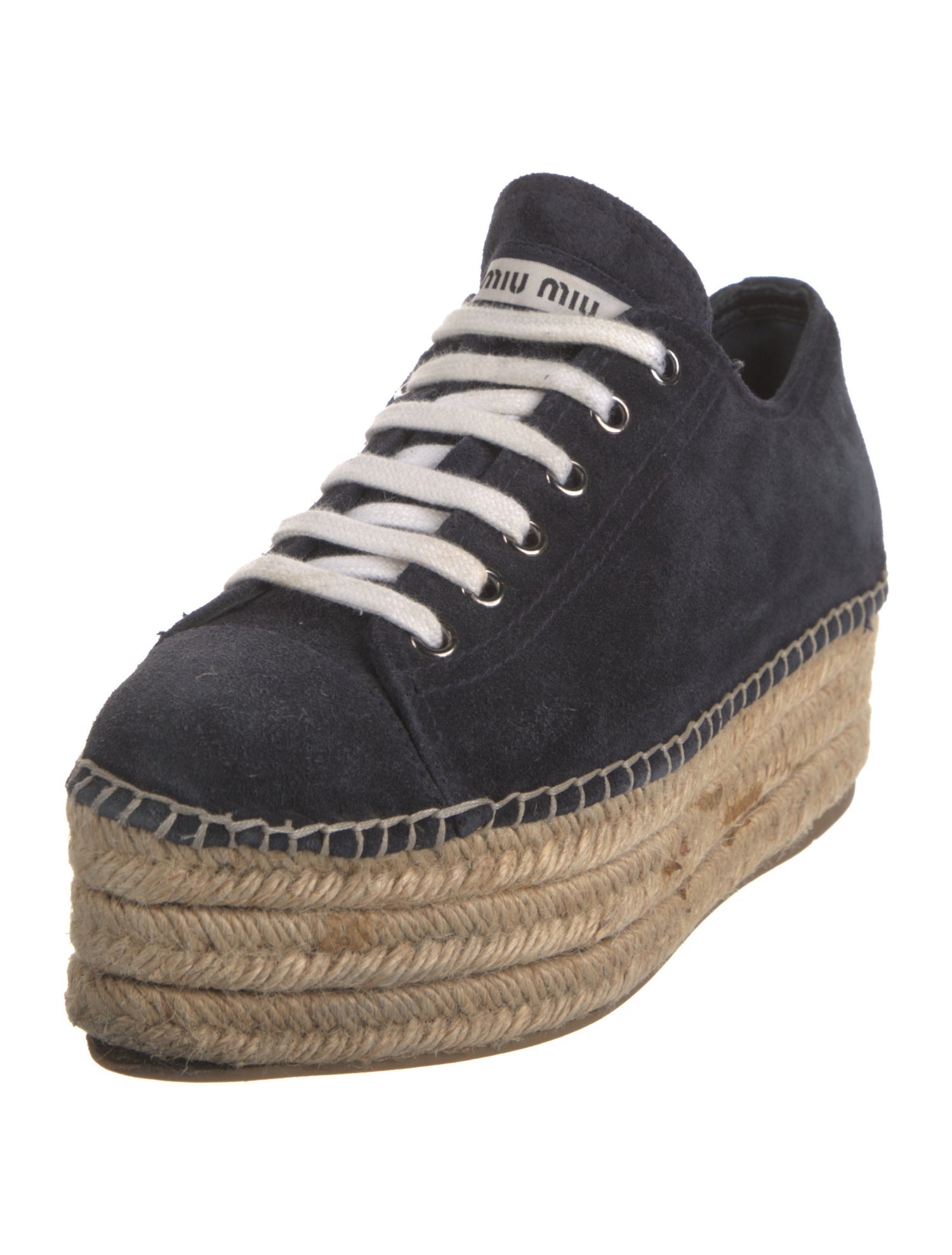 Miu Miu Suede Espadrille Sneakers