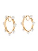Miu Miu Faux Pearl Hoop Earrings