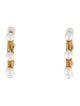 Miu Miu Faux Pearl Hoop Earrings