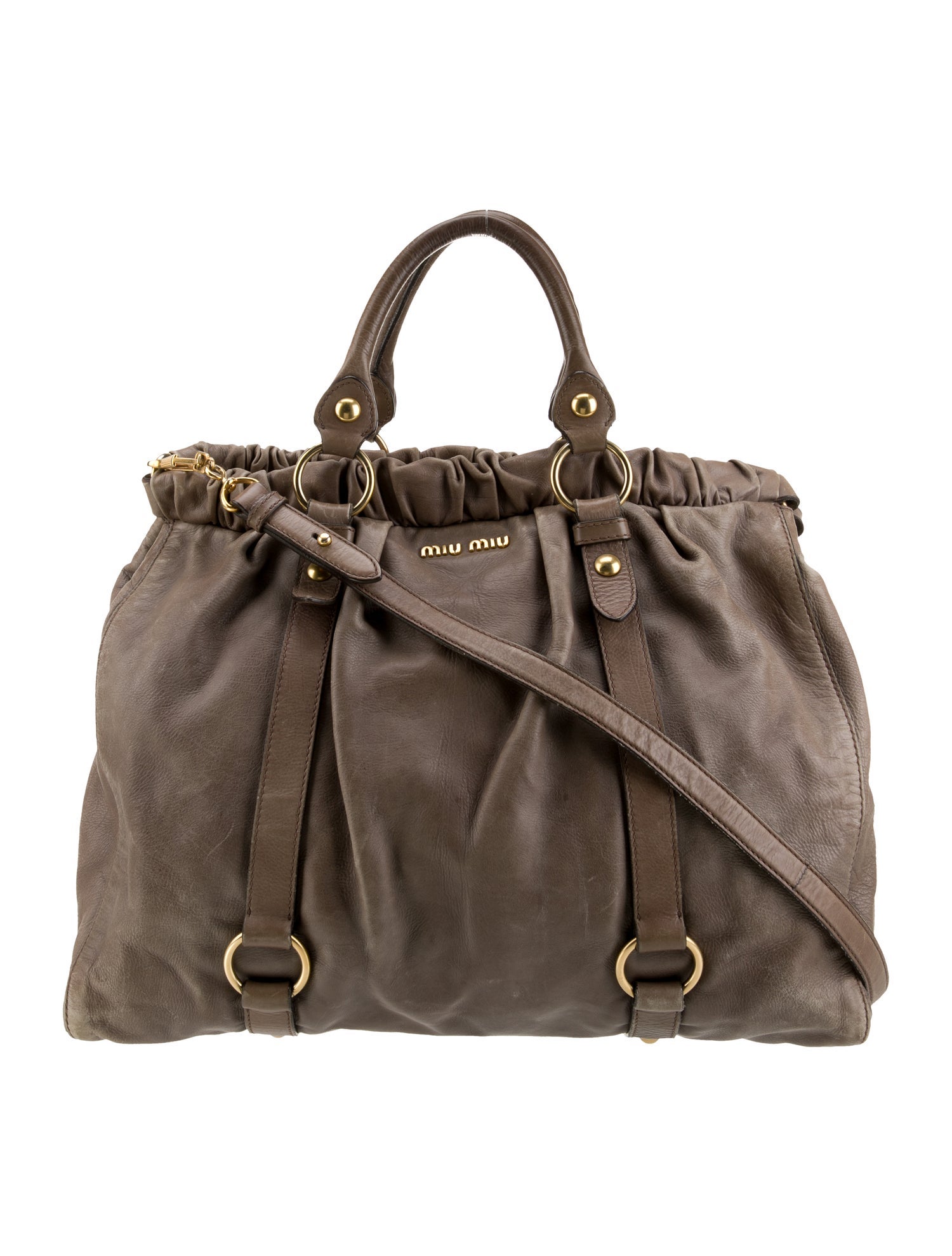 Miu Miu Leather Top Handle Bag