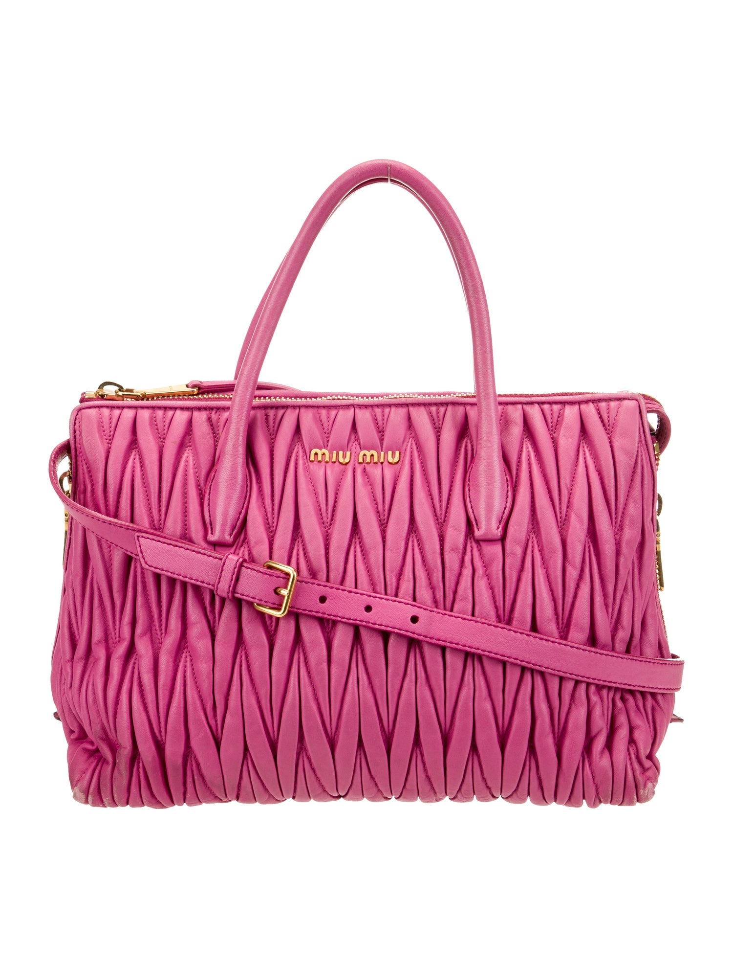 Miu Miu Leather Top Handle Bag