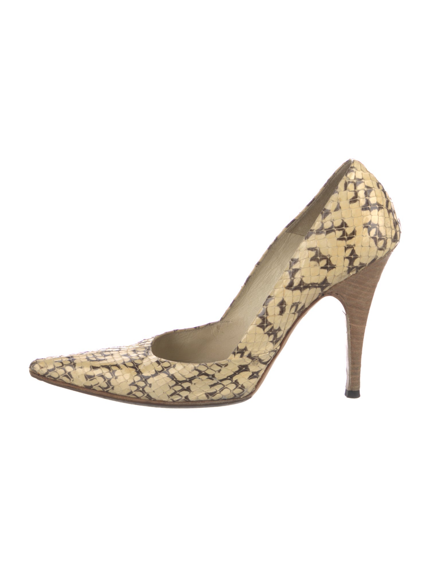 Miu Miu Embossed Leather Animal Print Pumps
