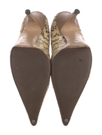 Miu Miu Embossed Leather Animal Print Pumps