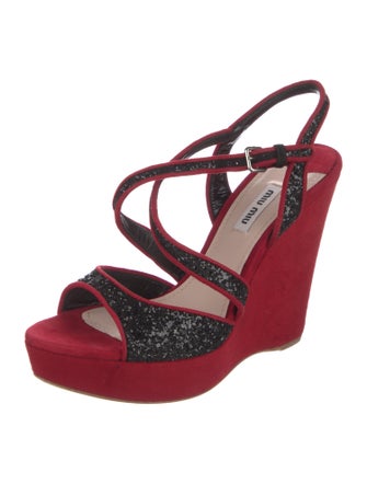 Miu Miu Suede Slingback Sandals