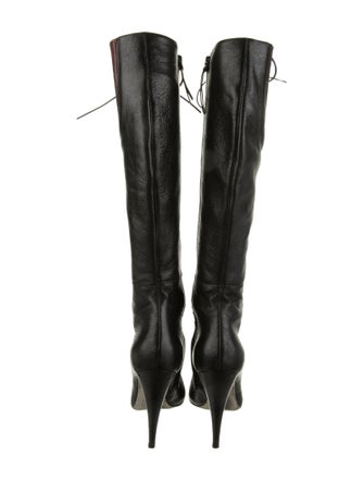 Miu Miu Leather Lace-Up Boots