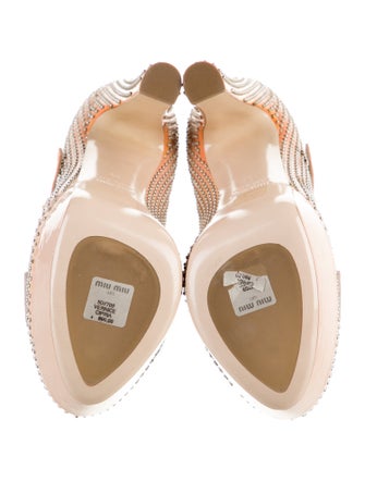 Miu Miu Patent Leather Studded Accents Pumps