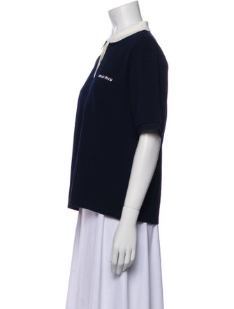 Miu Miu 2025 V-Neck Polo