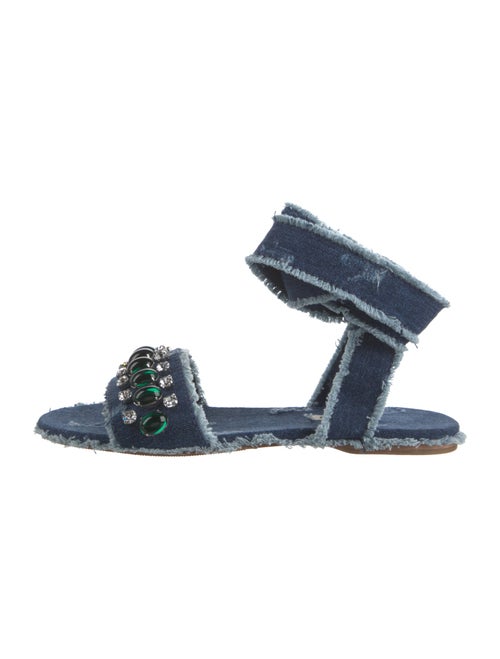 Miu Miu Denim Patterned Espadrilles