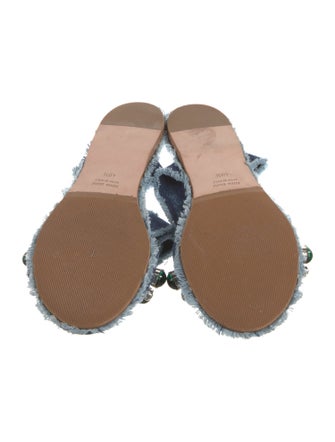 Miu Miu Denim Patterned Espadrilles
